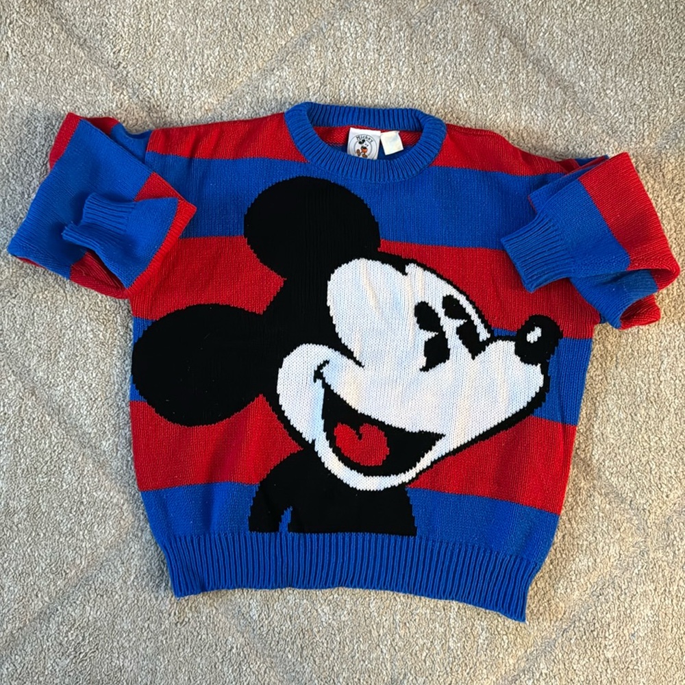 MICKEY & CO by J.G. Hook Red/Blue Stripe Mickey Sweater